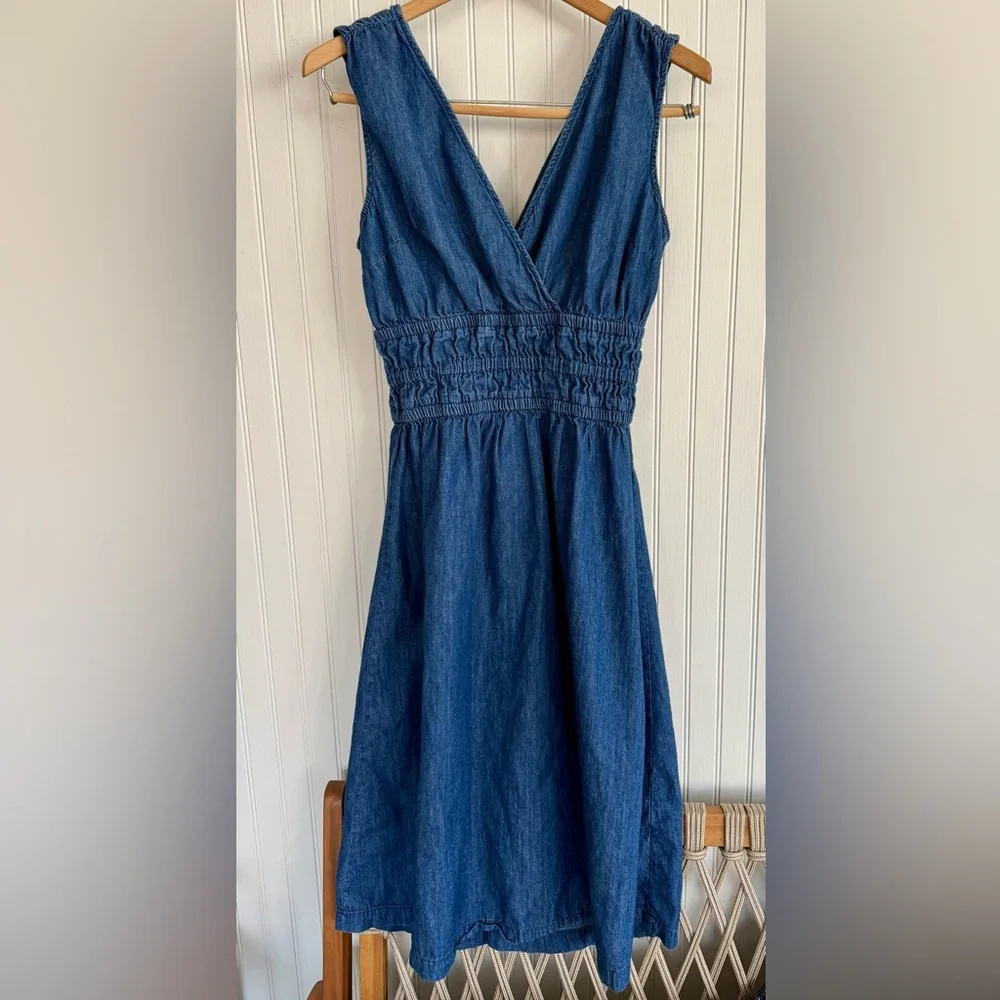 Given Kale Denim Dress Size Medium 100% Cotton Denim Dress - Picture 1 of 5